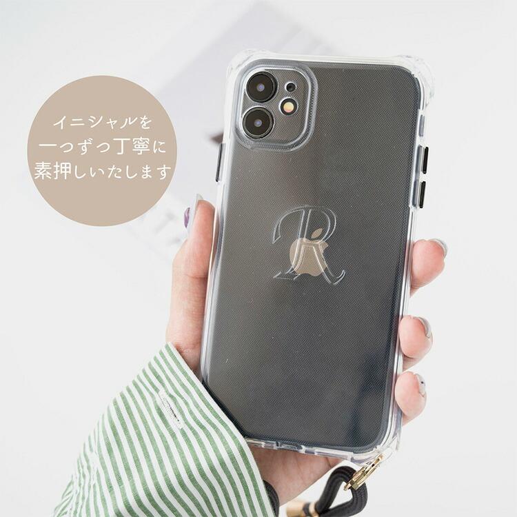 iPhone限定 スマホショルダー スマホケース ストラップ付き TPUクリア