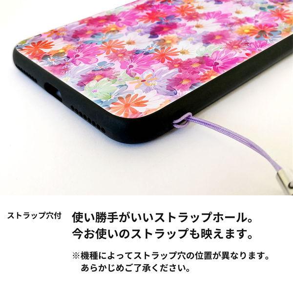 楽天モバイル AQUOS sense4 lite SH-RM15 ケース カバー 背面 ガラス TPU ガラプリ SC871 リバティプリント フルールドパルファン レッド 印刷 メール便送料無料｜keitaijiman｜06