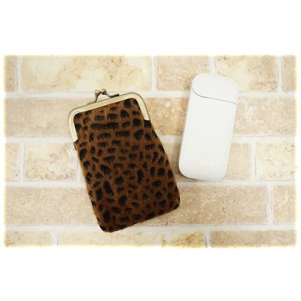 アイコス ケース がま口 ポーチ ヒョウ柄 レオパード iQOSケース 新型