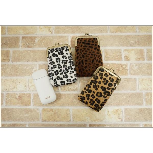 アイコス ケース がま口 ポーチ ヒョウ柄 レオパード iQOSケース 新型