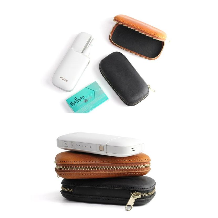 アイコス ケース iQOS ファスナー付・ヌメ革 チャック 新型 2.4 Plus