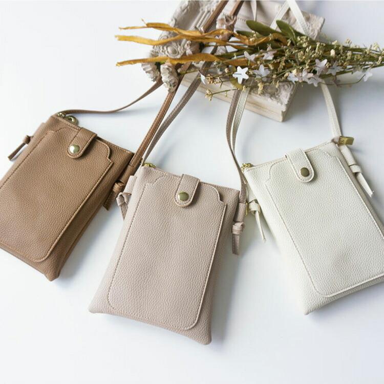 スマホポシェット Simple ショルダーバッグ スマホショルダー ショルダー タイプ スマホケース ベージュ スマホポーチ おしゃれ レディース メール便送料無料 Sohiot7k スマホケース専門店 けーたい自慢 通販 Yahoo ショッピング