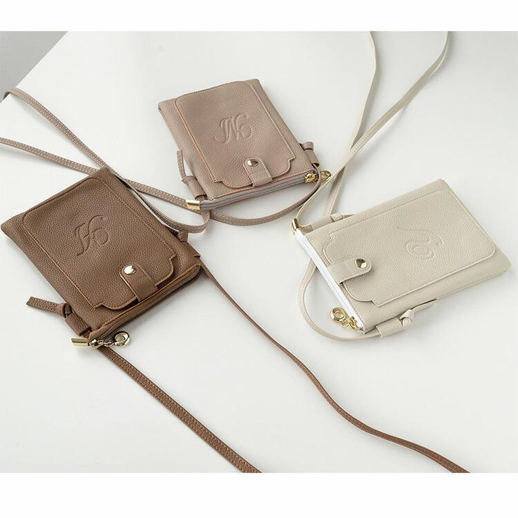 スマホポシェット simple -エレガント- イニシャル 素押し ショルダー