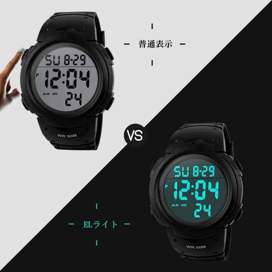 メンズ デジタル腕時計 防水腕時計 50メートル防水 ブラック大文字盤 ストップウオッチ アラーム LED バックライト タイマー機能付き :HZ-00299:KEITHGEM - 通販 - Yahoo!ショッピング メンズ デジタル腕時計 防水腕時計 50メートル防水 ブラック大文字盤 ストップウオッチ アラーム LED バックライト タイマー機能付き :HZ-00299:KEITHGEM - 通販 - Yahoo!ショッピング
