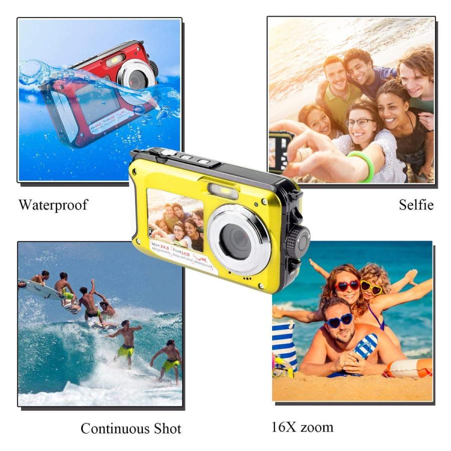 防水カメラ デジタルカメラ アクションカメラ 水中カメラ フルHD 1080P デジカメ スポーツカメラ 24.0MP 高画質  :HZ-00530:KEITHGEM - 通販 - Yahoo!ショッピング