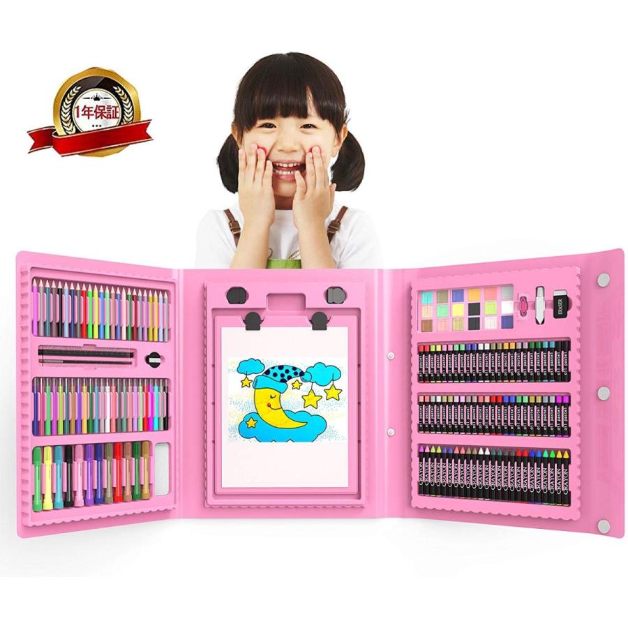 色鉛筆 176色 お絵かきセット 描き用 子供 塗り絵 収納 携帯便利 卒園 入園 入学 プレゼント 文房具 絵具セット ピンク Ka Keithgem 通販 Yahoo ショッピング