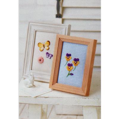 Petit fleur フレーム図案セット H441-417 ビオラ＆花とちょうちょ  