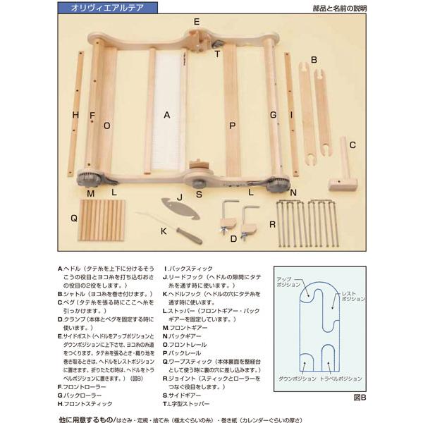 織り機 オリヴィエ アルテア H601-002 ハマナカ 【KY】 ポータブル手織り機 卓上織り機 織機 織美絵 オリビエ｜keitogura｜03