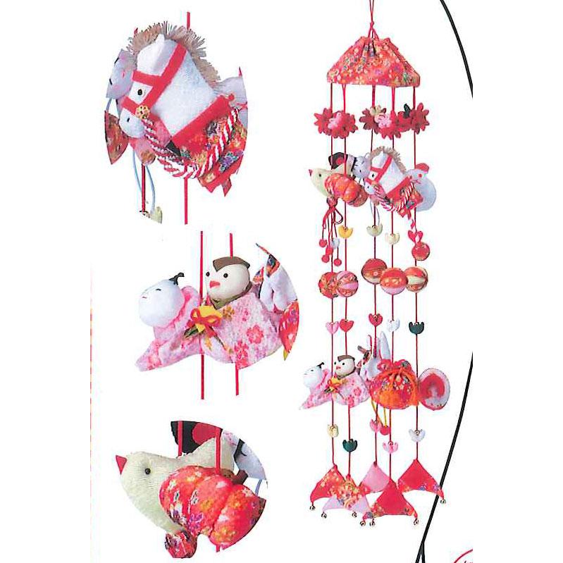 キット ちりめん細工 大願成就 赤 LH-467 パナミ 【KN】 つるし飾り 吊