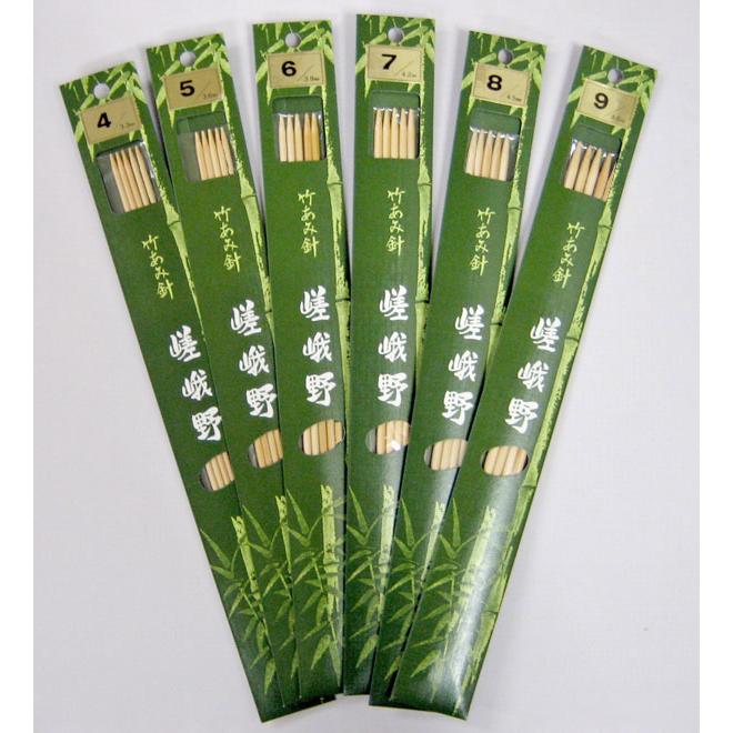 棒針　かぎ針　あみ針　輪針　計143本まとめ売り 嵯峨野 棒針 5本針 特長（30cm） 4〜9号 【KN】 編み針 竹あみ針