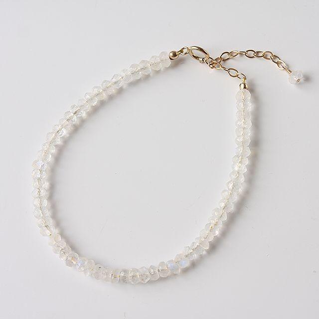 KEIUNDO ブルー ムーンストーン 14KGF ブレスレット レディース 高級ケース付 | 