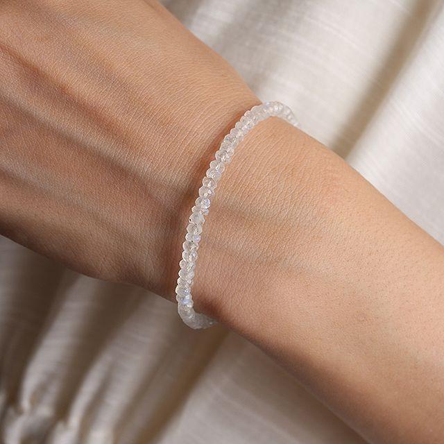 KEIUNDO ブルー ムーンストーン 14KGF ブレスレット レディース 高級ケース付 |  | 02