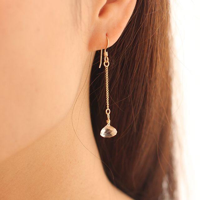 KEIUNDO グリーン アメジスト 14KGF ピアス レディース 天然石 高級ケース付 |  | 02