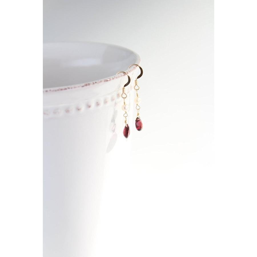 KEIUNDO ガーネット 上質 14KGF ピアス レディース 天然石 高級ケース付 |  | 03