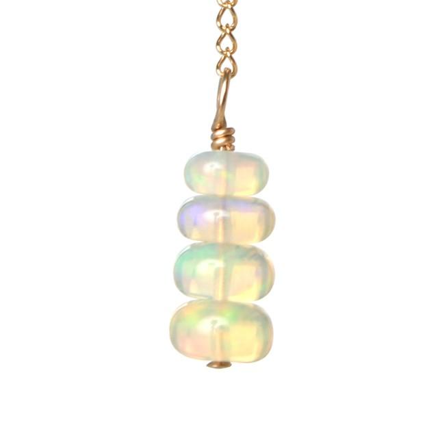 KEIUNDO エチオピア産 プレシャス オパール プレーンボタンカット 14KGF ピアス 天然石 レディース 高級ケース付 |  | 01