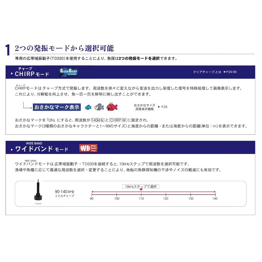 HONDEX（ホンデックス） 4/1 新機能搭載 HDX-8CII 600W 振動子 TD320