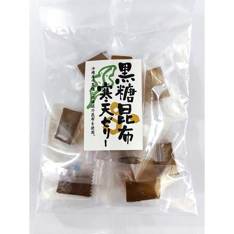 黒糖昆布寒天ゼリー 130g（個包装） (味楽園) (1〜2個はメール便300円