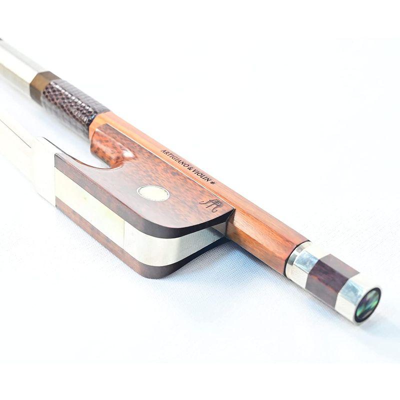 【新品】コントラバス　フレンチボウ　フェルナンブーコ Amazon | ARTIGIANO&VIOLIN スネークウッドフロッグ フェルナン