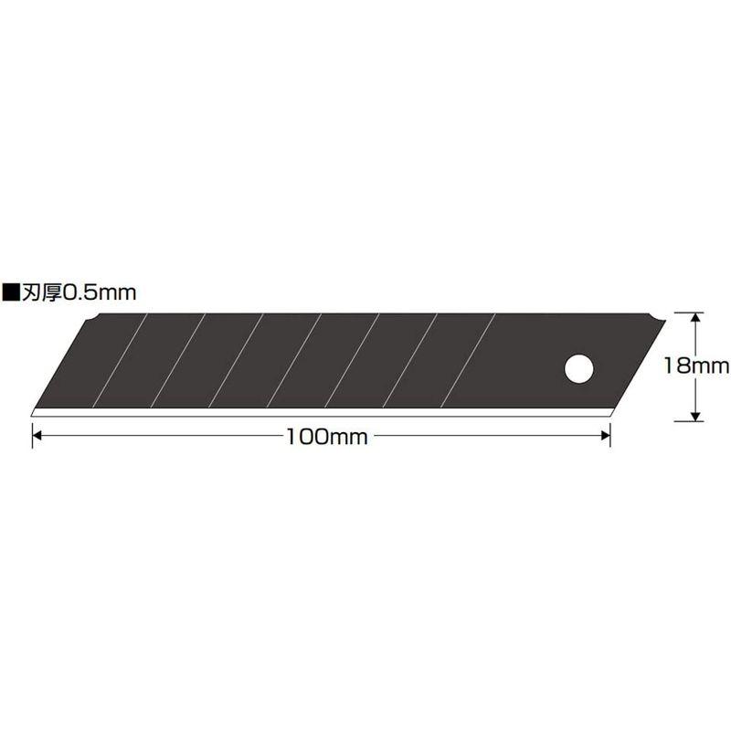 ムラテックKDS　カッター替刃　鋭黒刃大　10個入ボックス　LB-50BHB　50枚入