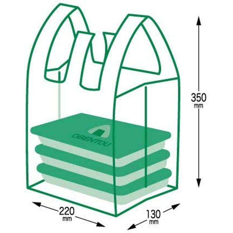 あなたにおすすめの商品バイマスプラスチック使用お弁当用手提げ袋 小サイズ 220 乳白 350x350x0.014厚 箱 100枚x60冊(10x6)  BPRL- ラッピング用品