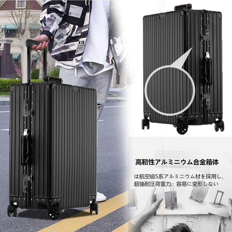 lanbao スーツケース オールアルミ合金 キャリーケース 機内持ち込み 大容量 アルミ合金ボディ TSAロック 静音ダブルキャスター 軽 TSAロック スーツケース オールアルミ合金 キャリーケース 機内持ち込み 大容量 アルミ合金ボディ 静音ダブルキャスター 軽 サイズ 5cm