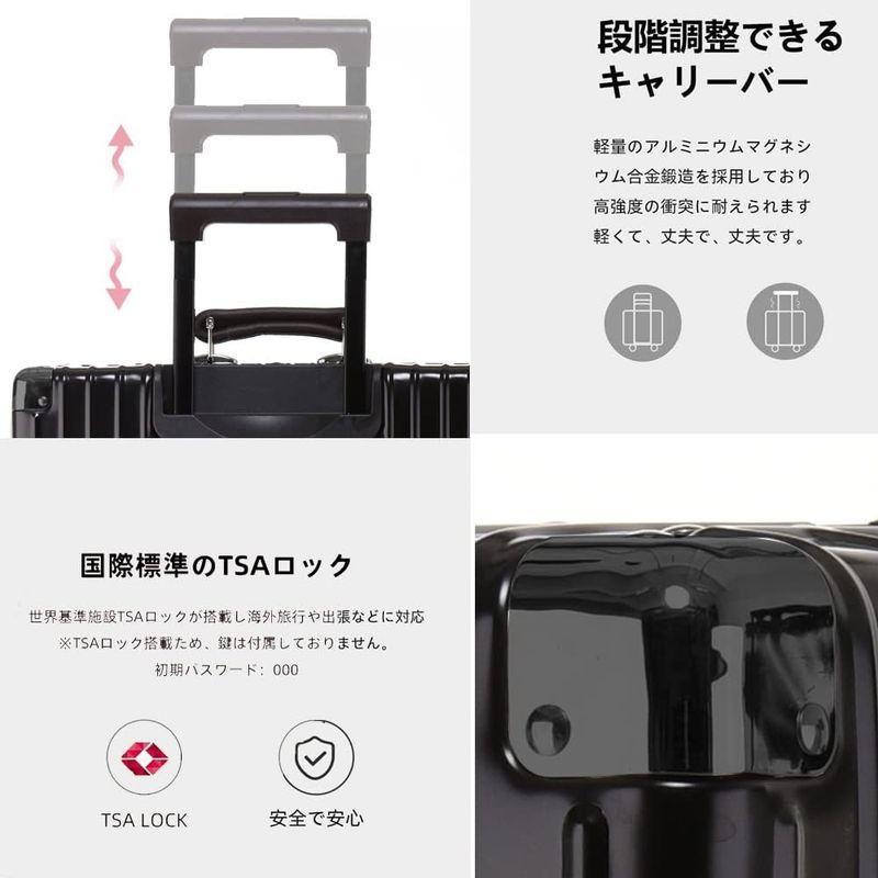 lanbao スーツケース オールアルミ合金 キャリーケース 機内持ち込み 大容量 アルミ合金ボディ TSAロック 静音ダブルキャスター 軽 TSAロック スーツケース オールアルミ合金 キャリーケース 機内持ち込み 大容量 アルミ合金ボディ 静音ダブルキャスター 軽 サイズ 5cm