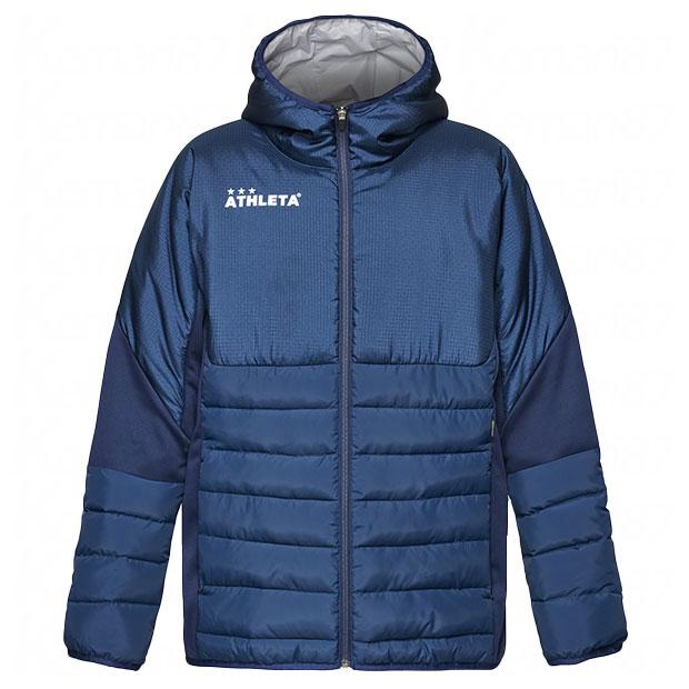 ATHLETA ウォームジャケット上下 ネイビー 150 ATHLETA（アスレタ） 中綿ウォームジャケット＆中綿ウォームパンツ