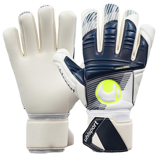 パワーライン ホライズン スーパーソフト ハーフネガティブ　ホワイト×ネイビー　【Uhlsport|ウールシュポルト】サッカーフットサルゴールキーパー の商品画像