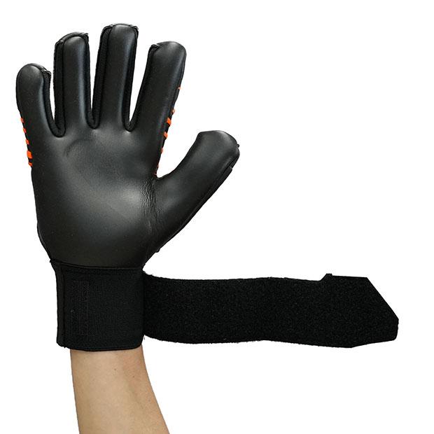 スーパーレジスト ハーフネガティブ　ブラック×フローオレンジ　【Uhlsport|ウールシュポルト】サッカーフットサルゴールキーパーグローブ10113_4