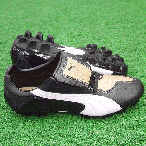 サッカースパイク　プーマV-コンll GCr PUMA v-コン 3 GCr HG ブラック×ホワイト×チームゴールド 【PUMA