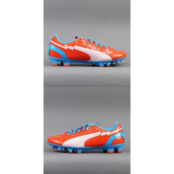 PUMA EvoSpeed 26cmサッカーシューズ ブルー/オレンジ PUMA（プーマ） エヴォスピード5 オレンジドットコム×ホワイト 【PUMA