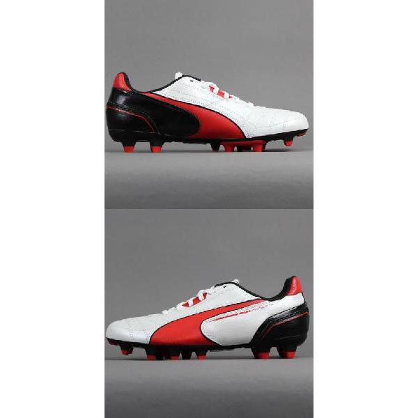 PUMA（プーマ） モメンタ JR メタリックホワイト×ハイリスクレッド