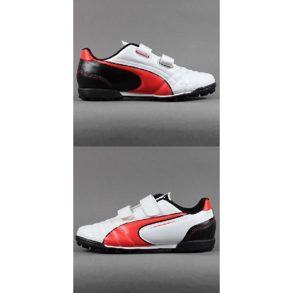 PUMA（プーマ） ユニバーサル TT V JR ホワイト×ハイリスクレッド