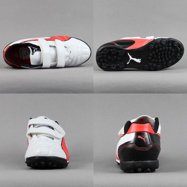 PUMA（プーマ） ユニバーサル TT V JR ホワイト×ハイリスクレッド