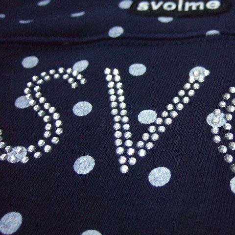 SVOLME（スボルメ） 裏毛ドットラインストーンジップパーカー 【SVOLME 