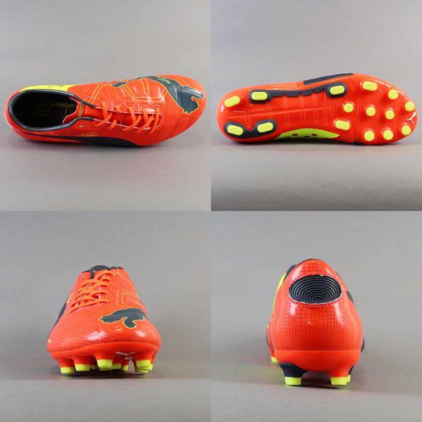 PUMA サッカーシューズ スパイク エヴォパワー　取替式 PUMA（プーマ） エヴォパワー 1 HG フローピーチ×オンブレブルー