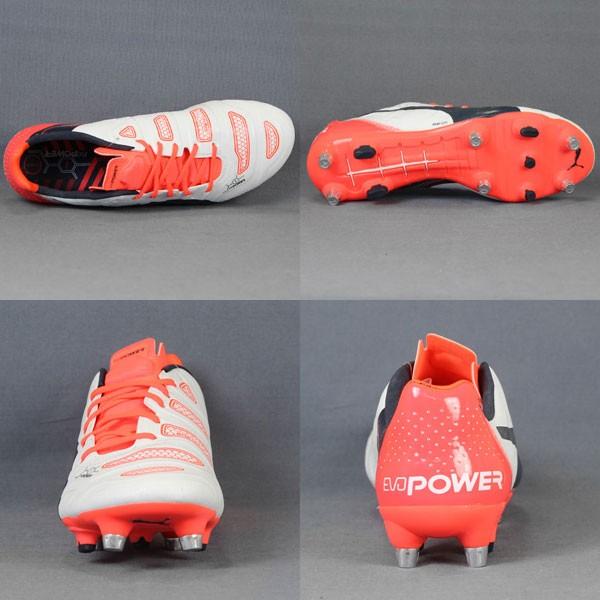 PUMA エヴォパワー 1.2 Mixed SG ホワイト×トータルエクリプス PUMA エヴォパワー 1.2 Mixed SG ホワイト×トータルエクリプス