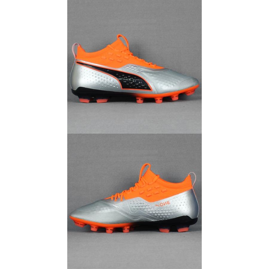 PUMA プーマ ワン 1 レザー HG プーマシルバー×ショッキング