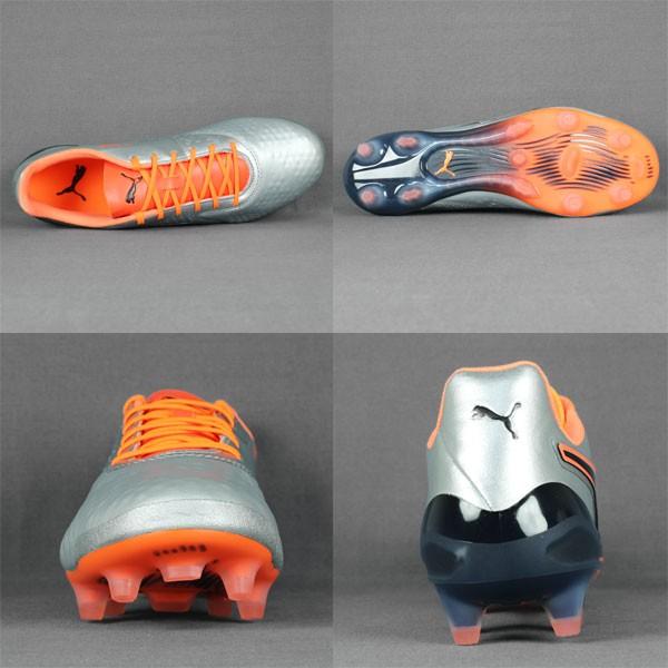 PUMA（プーマ） ワン 1 レザー CC FG/AG プーマシルバー×ショッキング