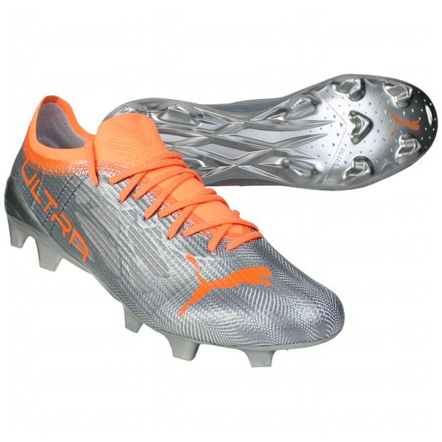 プーマ　ウルトラ　1.4 FGAG PUMA プーマ ウルトラ 1.4 FG/AG (ロングパイル)(シルバー×オレンジ