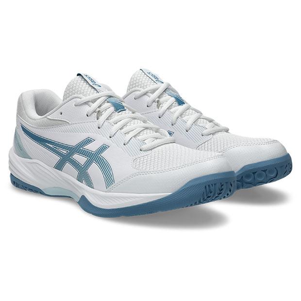 爆買!! ゲルタスク 4　ホワイト×サバブルー　【asics|アシックス】ハンドボールシューズ1071a103-103の画像
