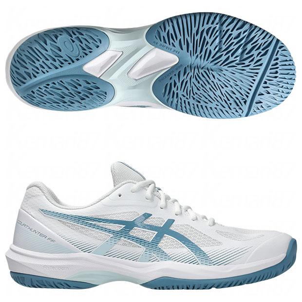 ASICS（アシックス） コートハンター FF ホワイト×サバブルー 【asics
