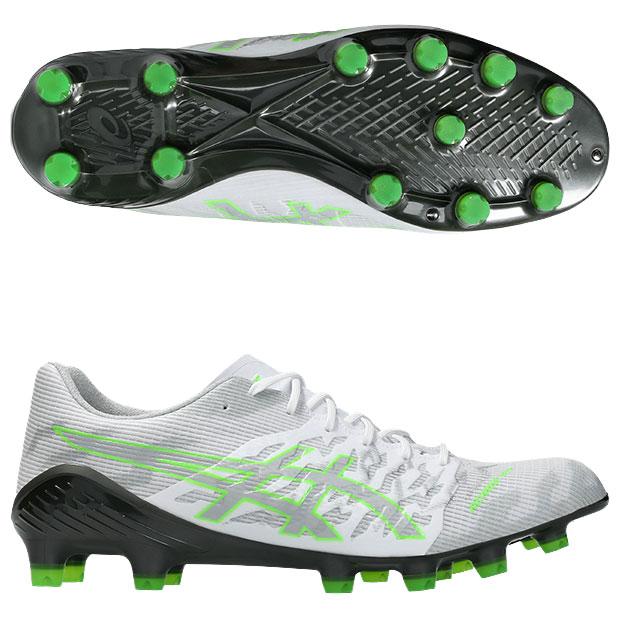 DSライト ACROS 3　ホワイト×グリーンゲッコ　【asics|アシックス】サッカースパイク1101a070-103 ASICS（アシックス） DSライト ACROS 3 ホワイト×グリーンゲッコ