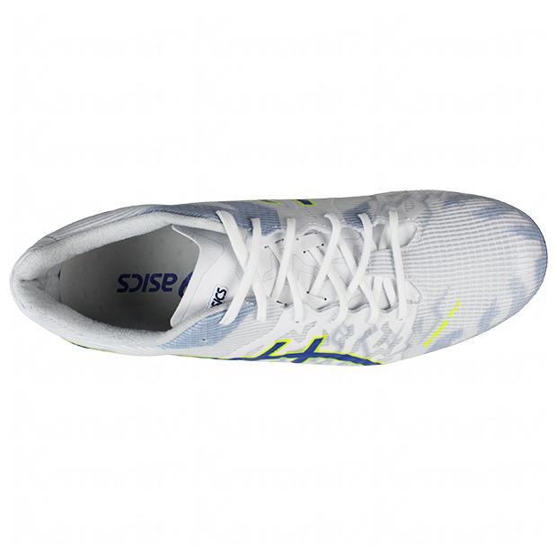 爆買!! DSライト ACROS 3　ホワイト×アシックスブルー　【asics|アシックス】サッカースパイク1101a070-105の画像