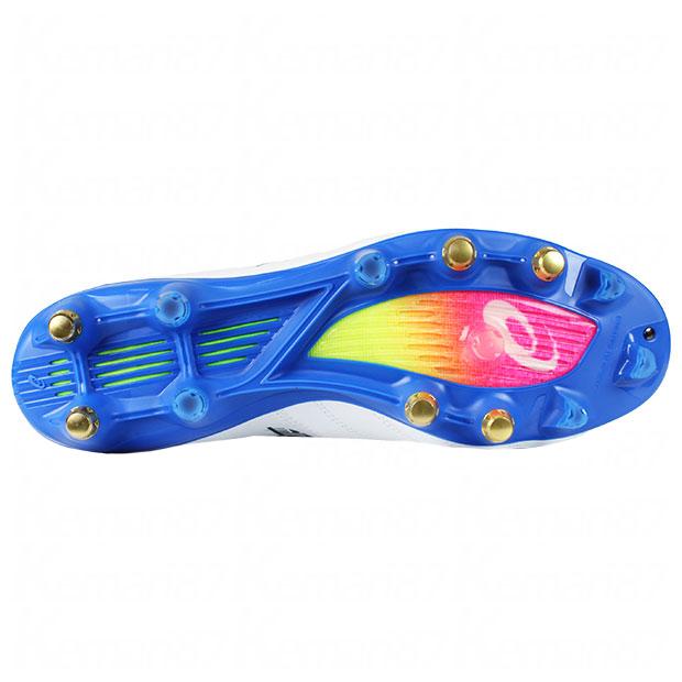 爆買!! DSライト X-FLY PRO 3 ST　ホワイト×エレクトリックブルー　【asics|アシックス】サッカー取替式スパイク1101a073-100の画像