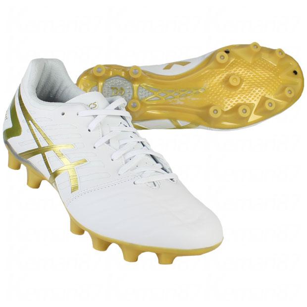 [アシックス] サッカースパイク DS LIGHT 122(ホワイト/リッチゴールド) 26.0 cm 2E ASICS（アシックス） DSライト ワイドフィット ホワイト×リッチ
