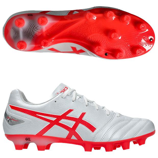 DSライト プロ　ホワイト×フラッシュレッド　【asics|アシックス】サッカースパイク1103a095-104 ASICS（アシックス） DSライト プロ ホワイト×フラッシュレッド