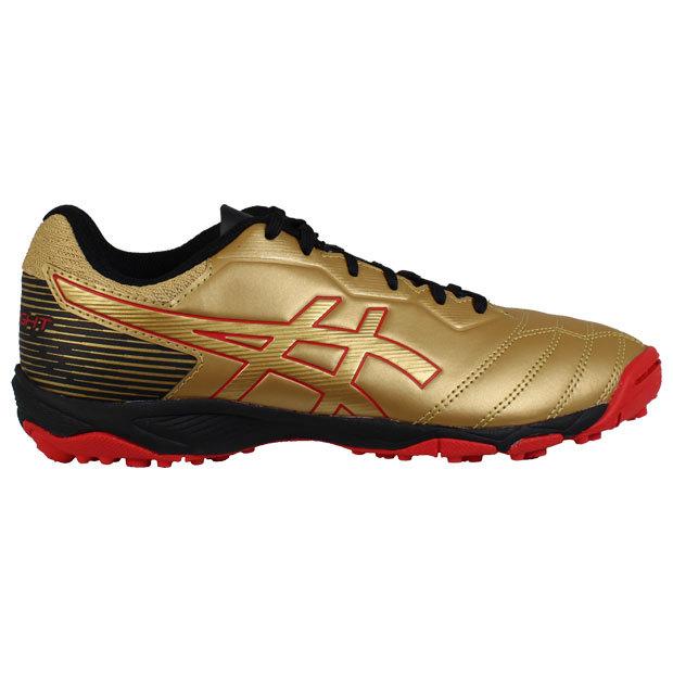 ジュニア DSライト JR GS TF　ピュアゴールド×クラシックレッド　【asics|アシックス】サッカージュニアトレーニングシューズ1104a01｜kemari87｜02