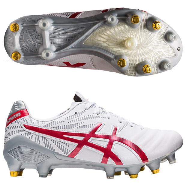 リーサルティグレオール FF ハイブリッド ホワイト×クラシックレッド 【asicsアシックス】ラグビースパイク1111a179103