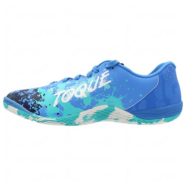 ASICS　デスタッキ　フットサルシューズ　ホワイト／ブルー アシックス デスタッキ K FF TF asics 【サッカー・フットサル